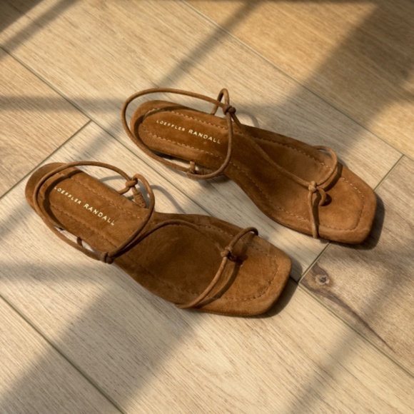 Loeffler Randall Eleanor Cacao Suede Strappy Sandal - Picture 4 of 6